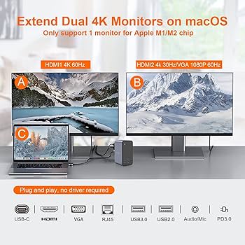 Amazon.co.jp: DOB SECHS MacBook Pro ドッキングステーション